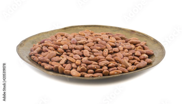 Fototapeta Red Kidney Beans Also Know as Azuki Beans or Rajma Seeds isolated on White Background