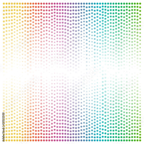 Fototapeta Light multicolored circle mosaic with copy space.