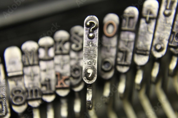 Obraz Question typewriter Letter 2