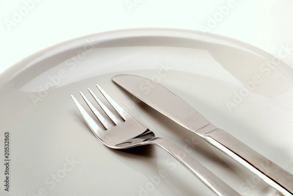 Obraz Besteck auf Teller