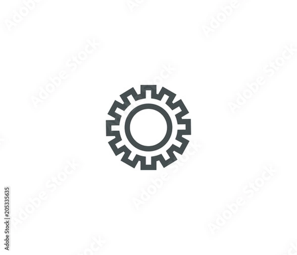 Obraz Settings vector icon. Black illustration isolated on white background for graphic and web design.