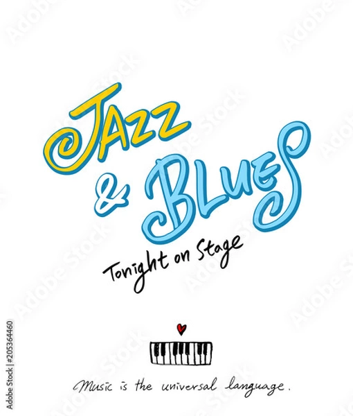 Fototapeta 음악회 포스터 / 손으로 그린 음악 일러스트