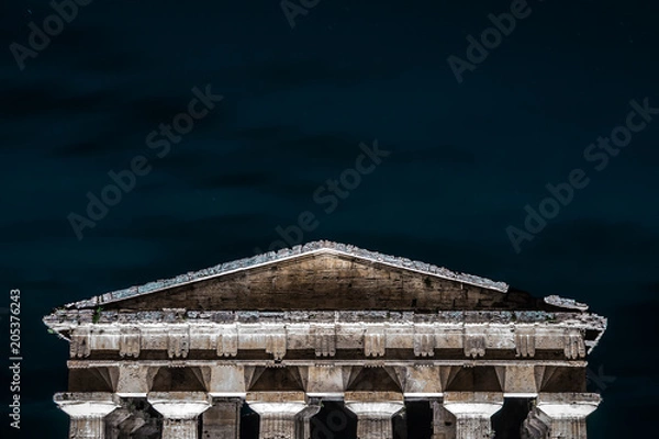 Fototapeta Background with greek columns, symbol of democracy wit copy space