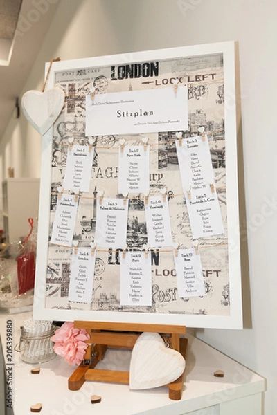 Obraz Sitzplan Hochzeit