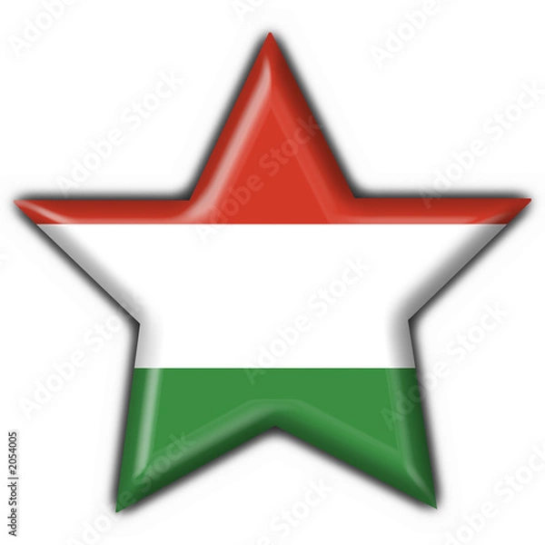 Obraz bottone stella ungherese  -  hungary star flag