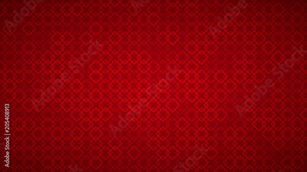 Fototapeta Abstract background of intertwined small squares in red colors.