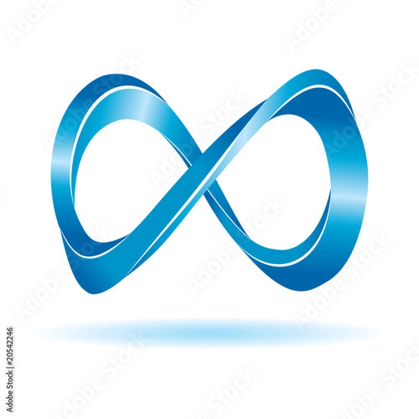 Obraz Blue infinity sign