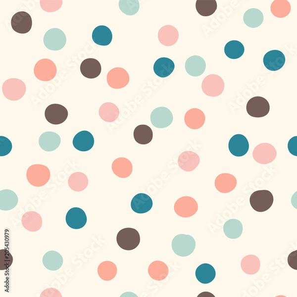 Fototapeta Vector Pretty Confetti Seamless Pattern Background