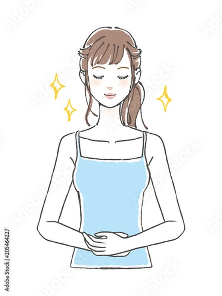 Fototapeta お腹がスッキリした女性