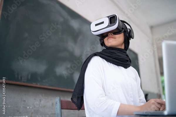 Obraz student wear VR