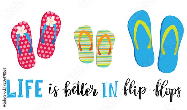 Fototapeta Life is better in flip flops