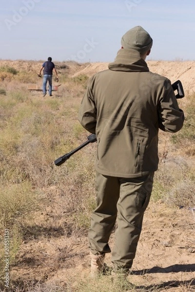 Fototapeta Shooting at desert