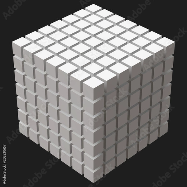 Obraz big cube with cubic cuts