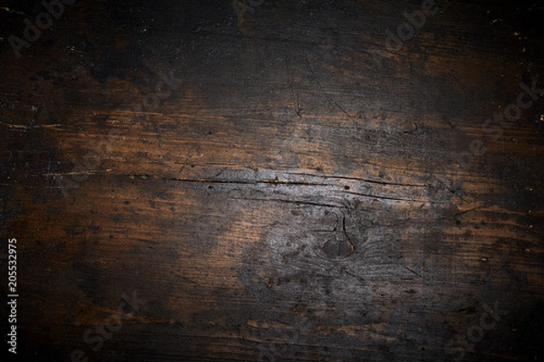Obraz Old dark aged wood background texture