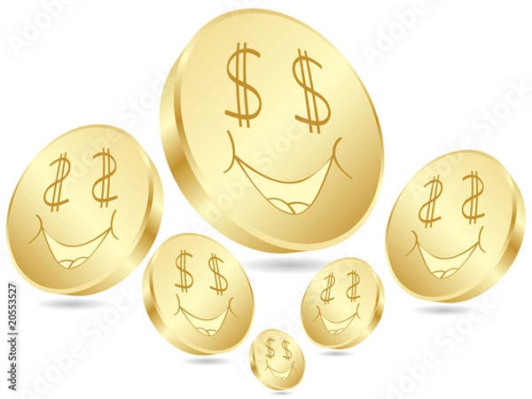 Obraz dollar coins poster