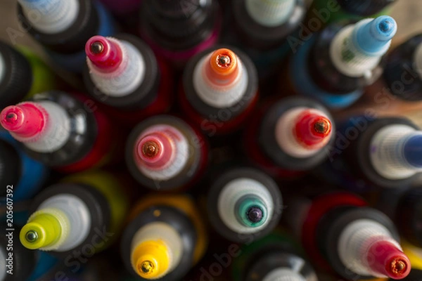 Obraz Multi tattoo ink bottle.