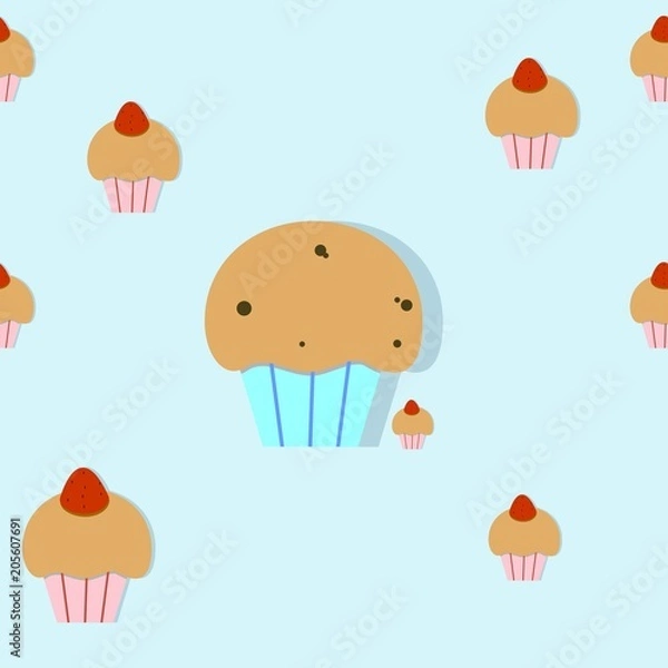 Fototapeta food seamless pattern vector background
