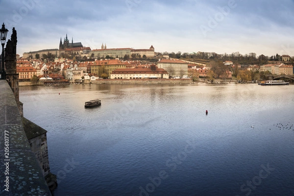 Fototapeta View point from St. Charles bridge
