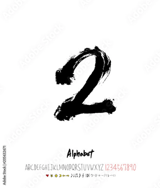 Obraz 벡터 문자 / 손으로 쓴 글씨체