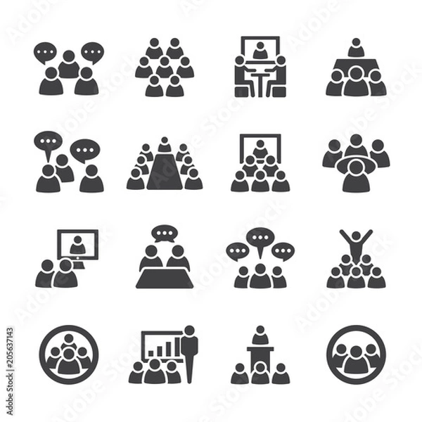 Fototapeta Conference icon set