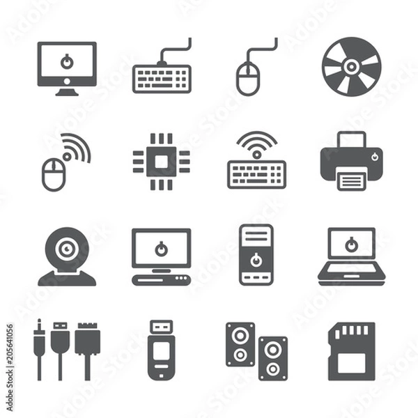 Fototapeta Computer icon set
