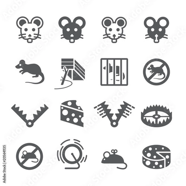Fototapeta Rat icon set