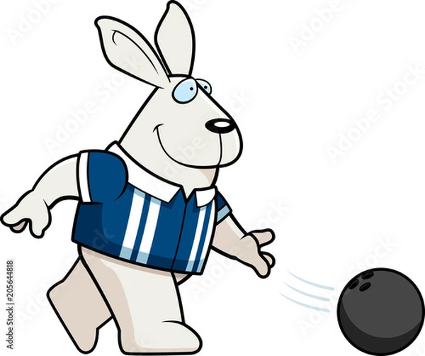 Fototapeta Cartoon Rabbit Bowling