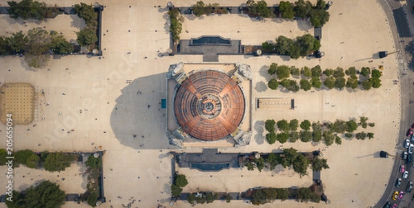 Fototapeta monumento a la revolucion in mexico city aerial