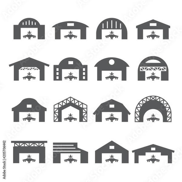 Fototapeta Hangar icon set