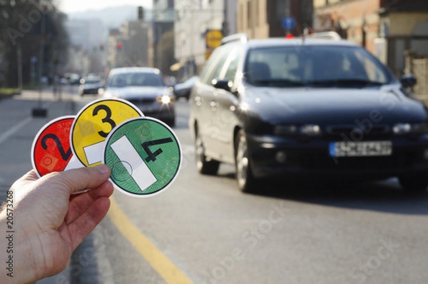 Obraz Feinstaubplaketten