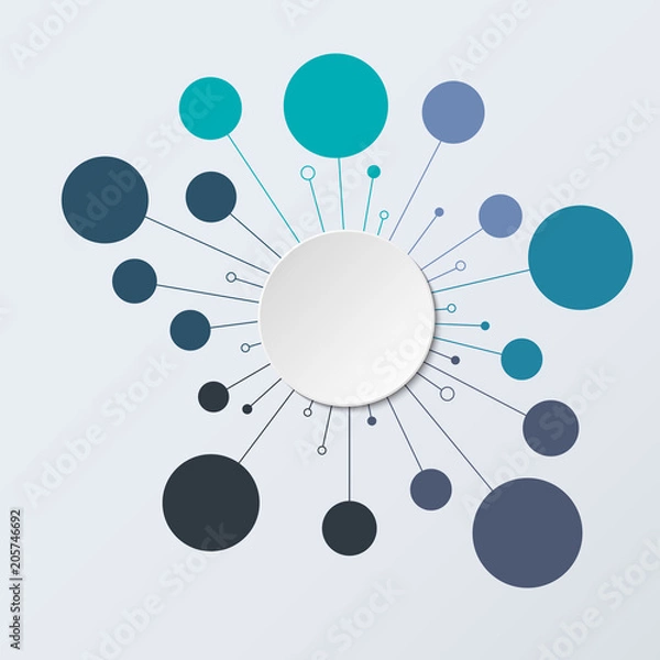Fototapeta Infographic Concept. Business concept. Business circle template with options for brochure, diagram, workflow, timeline, web design