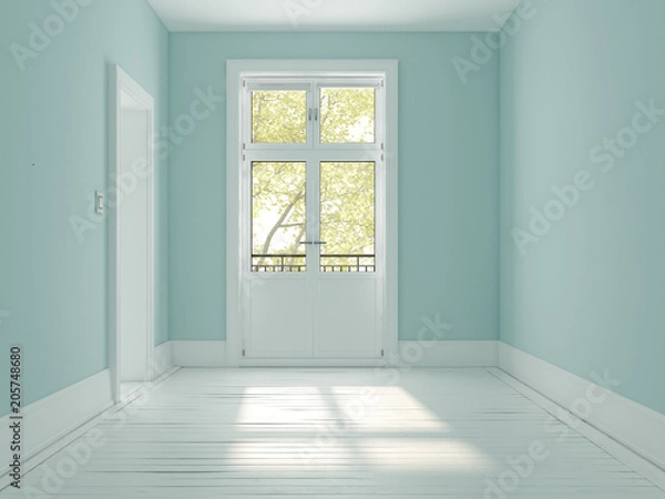 Fototapeta Interior empty room 3D rendering
