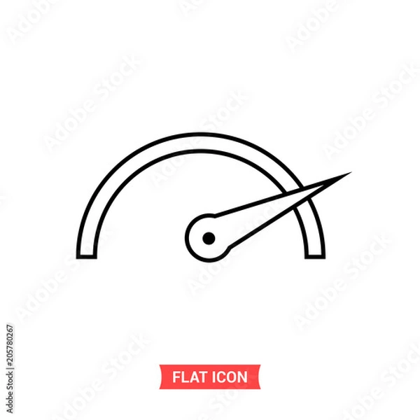 Fototapeta Speedometer vector icon, simple illustration for web or mobile app