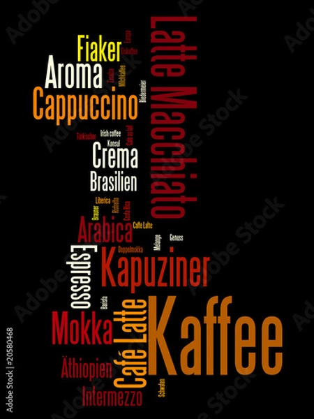 Obraz Kaffe Wordcloud
