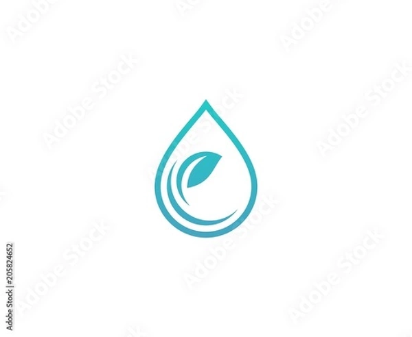 Fototapeta Water drop logo