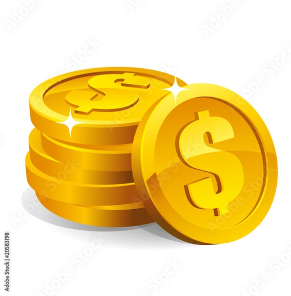 Obraz Dollars coins