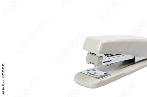 Fototapeta white staples isolated on a white background.with clipping path