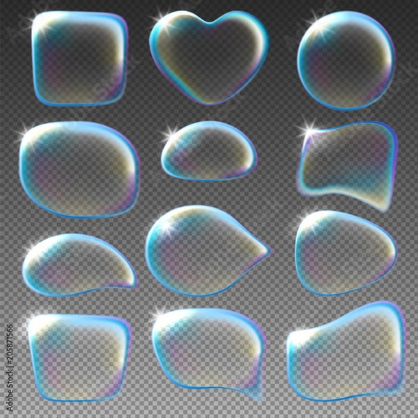 Obraz Vector icon set - soap speech bubbles