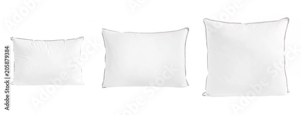 Obraz White pillow set with various size isolated on white background