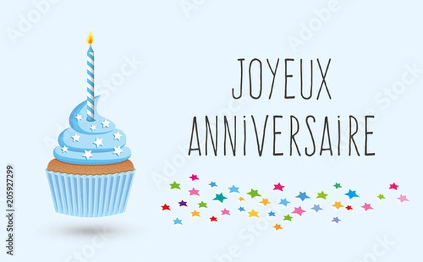 Obraz Cupcake joyeux anniversaire-2