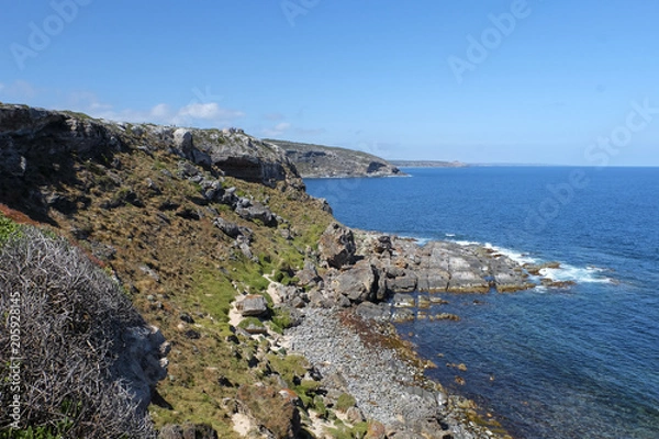 Fototapeta sea ​​coast overlooking the ocean