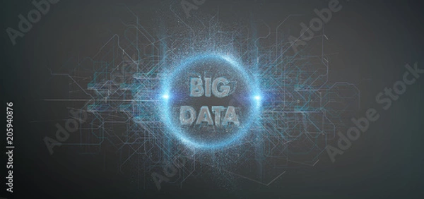 Obraz Big data title isolated on a background