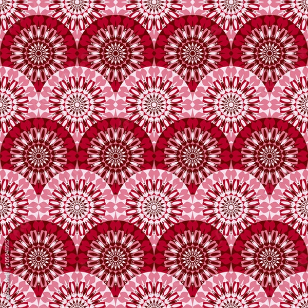 Fototapeta vector illustration of abstract circular patterns