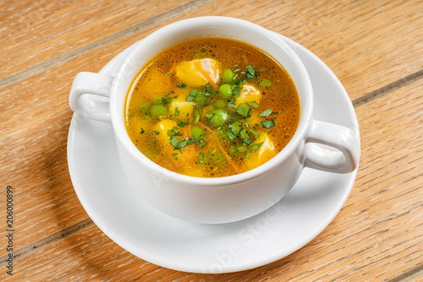 Obraz vegetable soup on the table