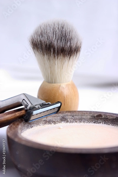 Obraz Razor and brush