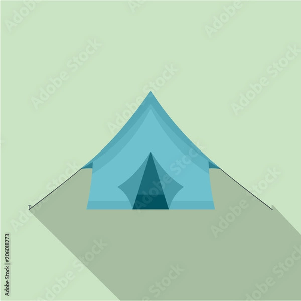 Fototapeta Camp tent icon. Flat illustration of camp tent vector icon for web design