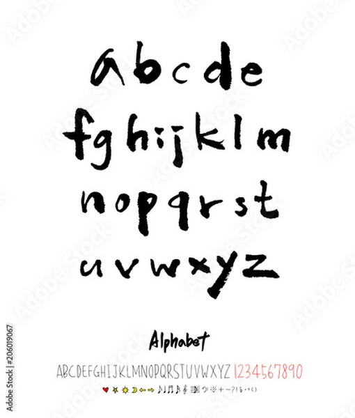 Fototapeta 벡터 문자 / 손으로 쓴 글씨체