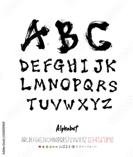 Obraz 벡터 문자 / 손으로 쓴 글씨체