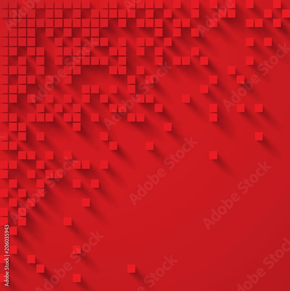 Fototapeta Red abstract background vector with blank space for text.