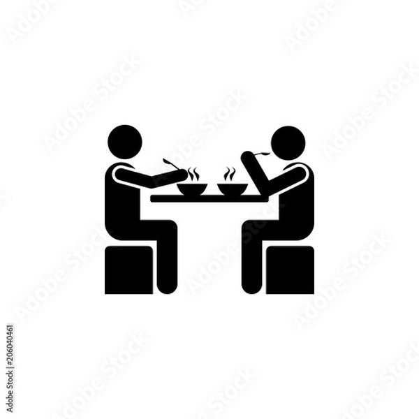 Fototapeta joint lunch icon. Element of conversation icon for mobile concept and web apps. Isolated joint lunch icon can be used for web and mobile